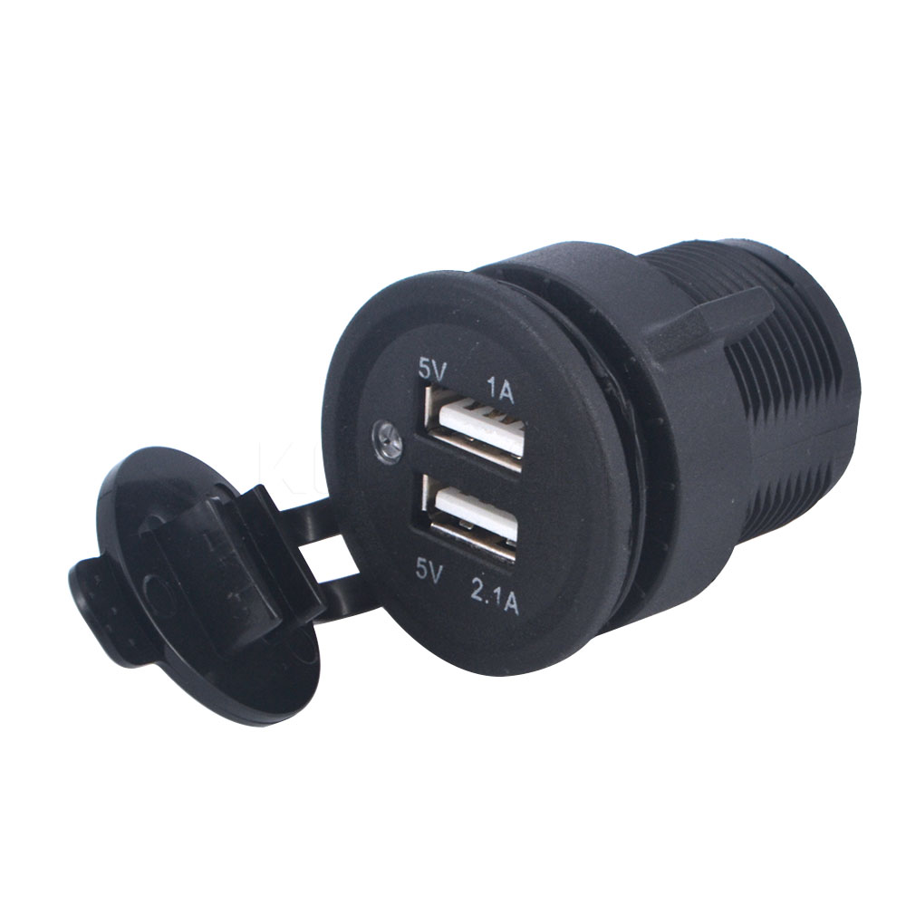DC 12V Dual USB caricabatteria per auto moto accendisigari caricabatterie adattatore di alimentazione per auto moto