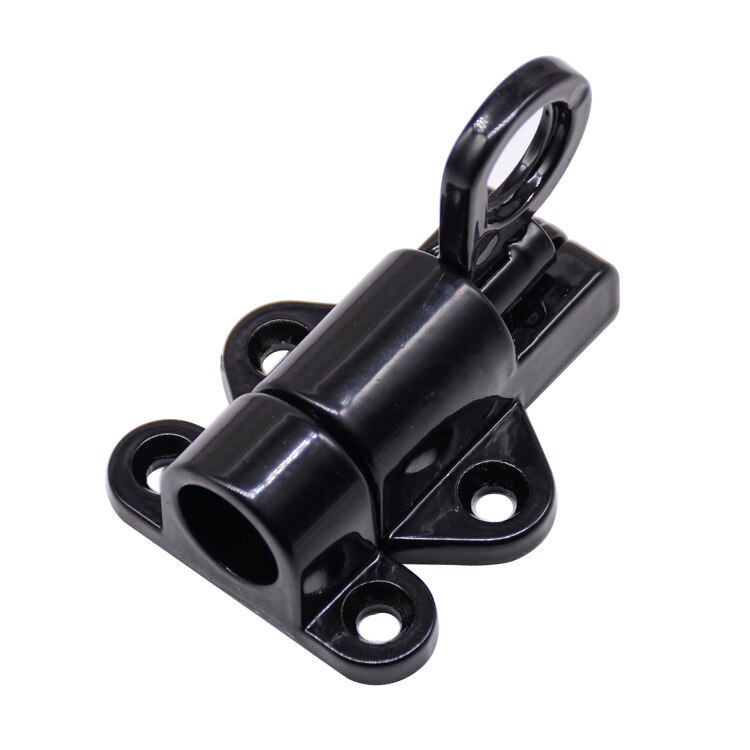 Aluminum Alloy Door Latch Lock Window Gate Security Pull Ring Spring Bounce Home Door Bolt Security Latch Hasp Sliding Lock: black