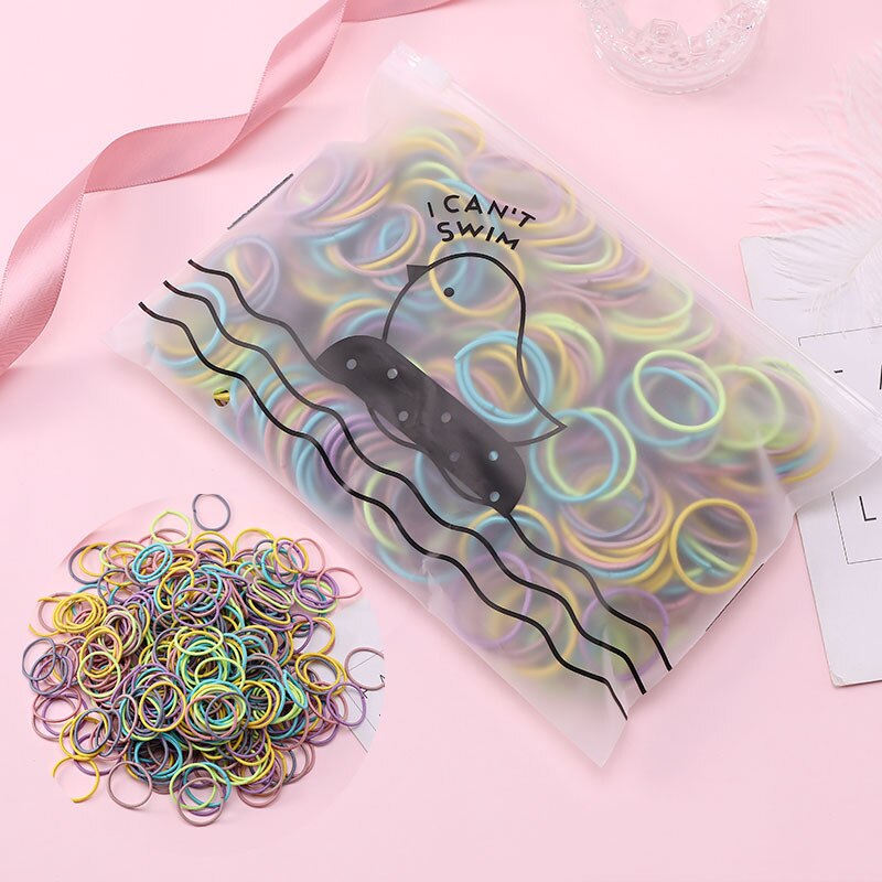100 sztuk/worek dziewczyny akcesoria do włosów opaski gumowe elastyczne gumki do włosów Gum dla kucyk Holder Scrunchie pałąk akcesoria do włosów: 2