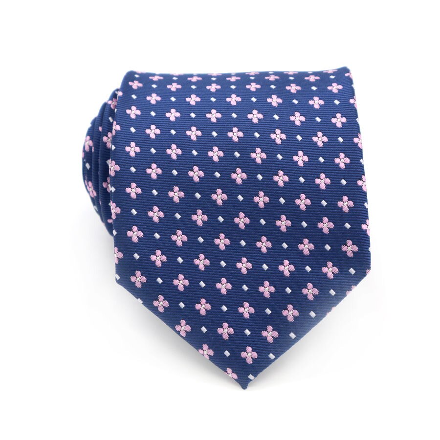 Cravate à motif Floral pour hommes | En soie, 8cm, costume de cérémonie, à la , motif de fleurs, pour le mariage: KT104