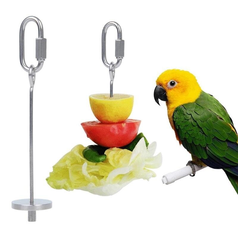 12/20cm 1 ud. Soporte para loros y jaulas para pájaros y Animal PEQUEÑO, carga el soporte con tus mascotas, fruta, loro, pincho, comida