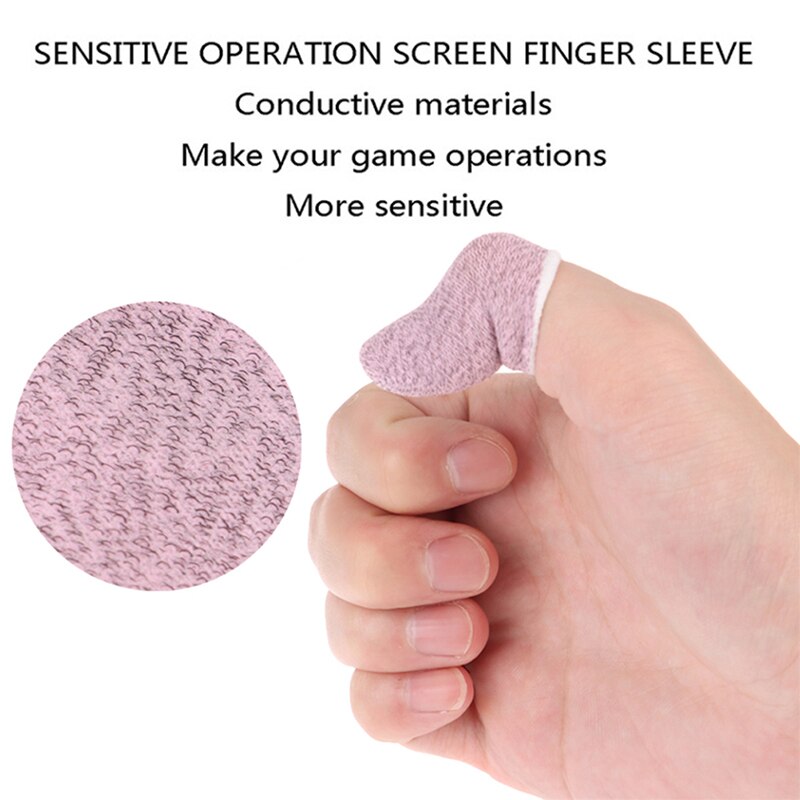 6 st svettbeständigt mobilspel tum finger finger ärm pekskärm känsliga handskar