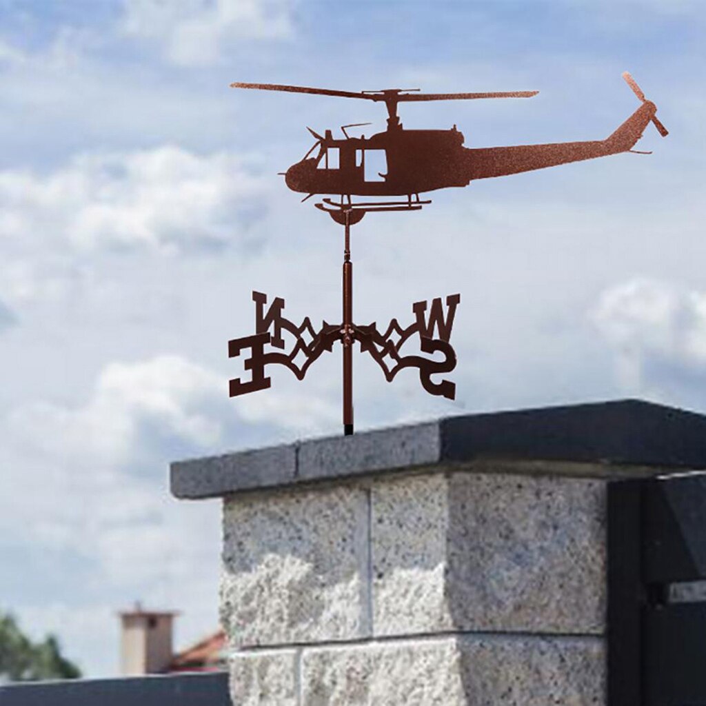 Iron Weather Vane, Garden Ornament Wind Vane, Retro Wind Direction Craft Yard Decor, UV Resistant Metal Weather Vane