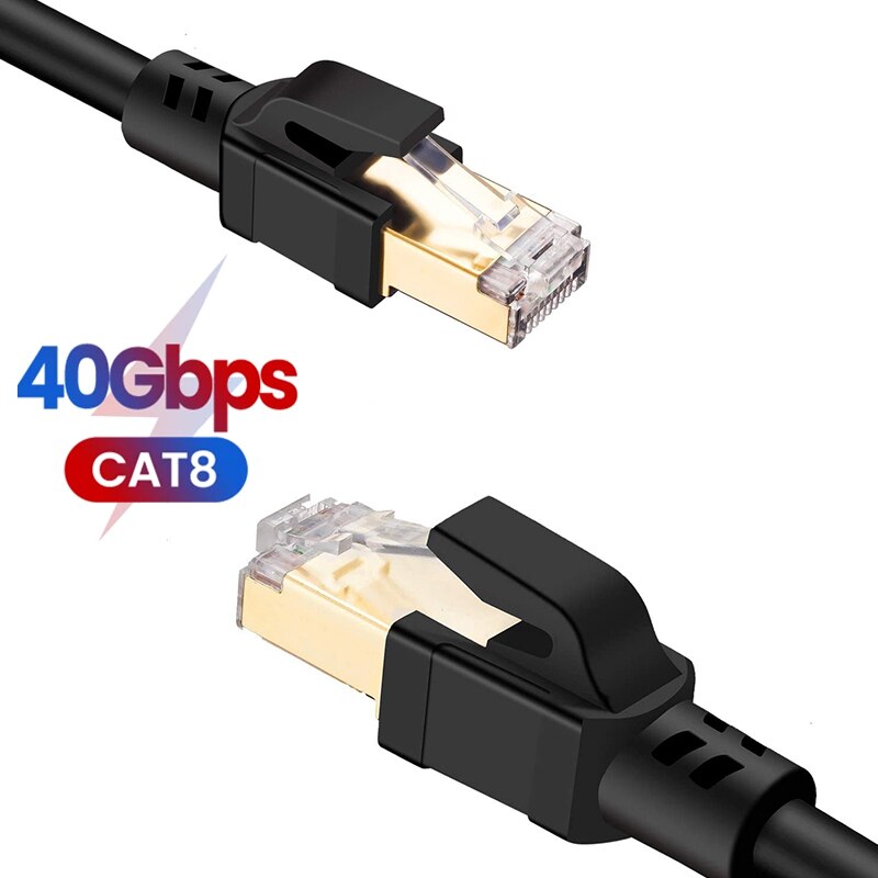 Cat 8 ethernet kaapeli cat 8 40 gbps 2000 mhz cat 8 verkkoyhteys fftp internet lan johto kannettaville tietokoneille  ps 4 reititin  rj45 kaapeli koti ethernet