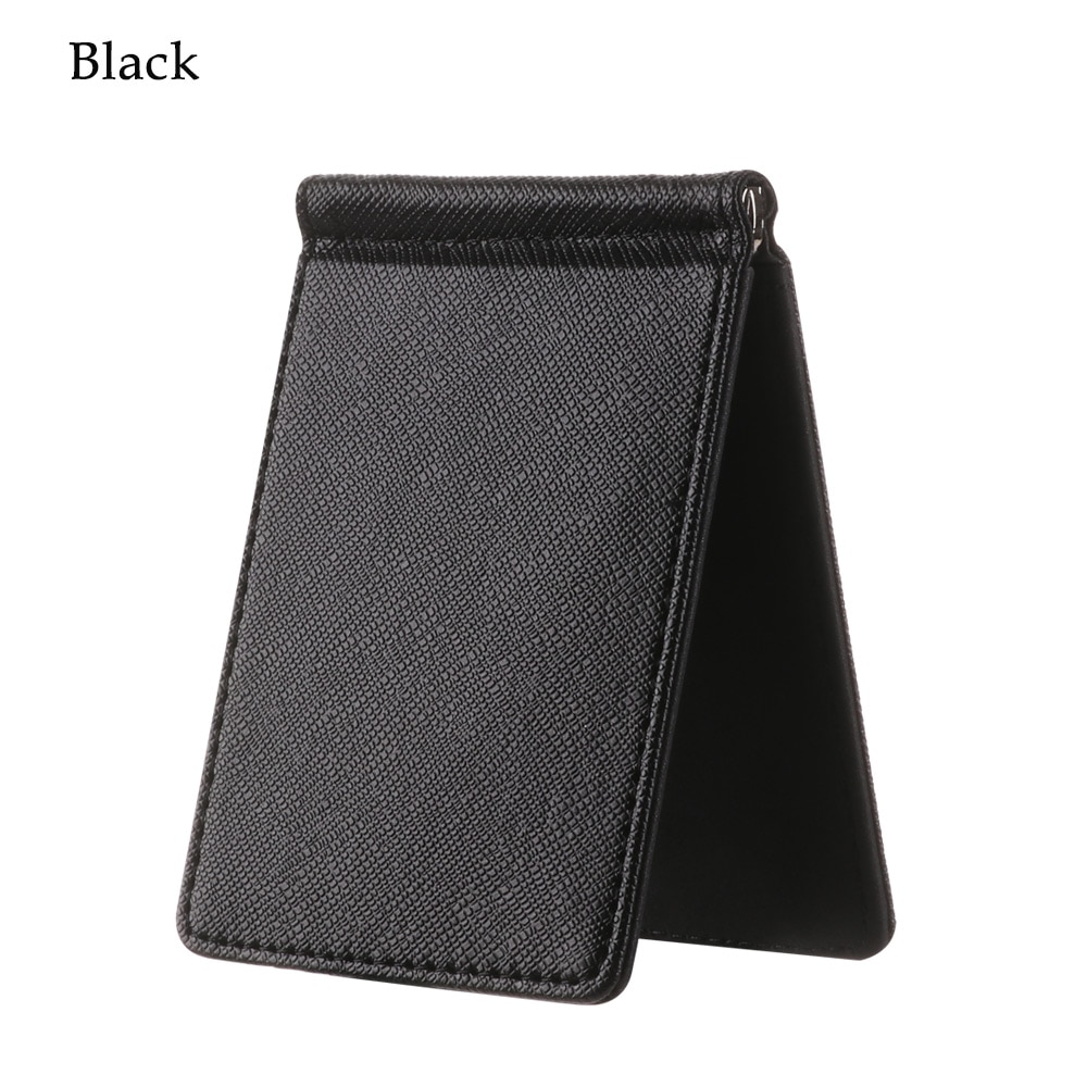 5 Pull Credit Card Holder Anti Rfid Blocking Cell Phone Wallet Reader Lock Bank Card Holder Id Card PU Leather Wallet: black 1