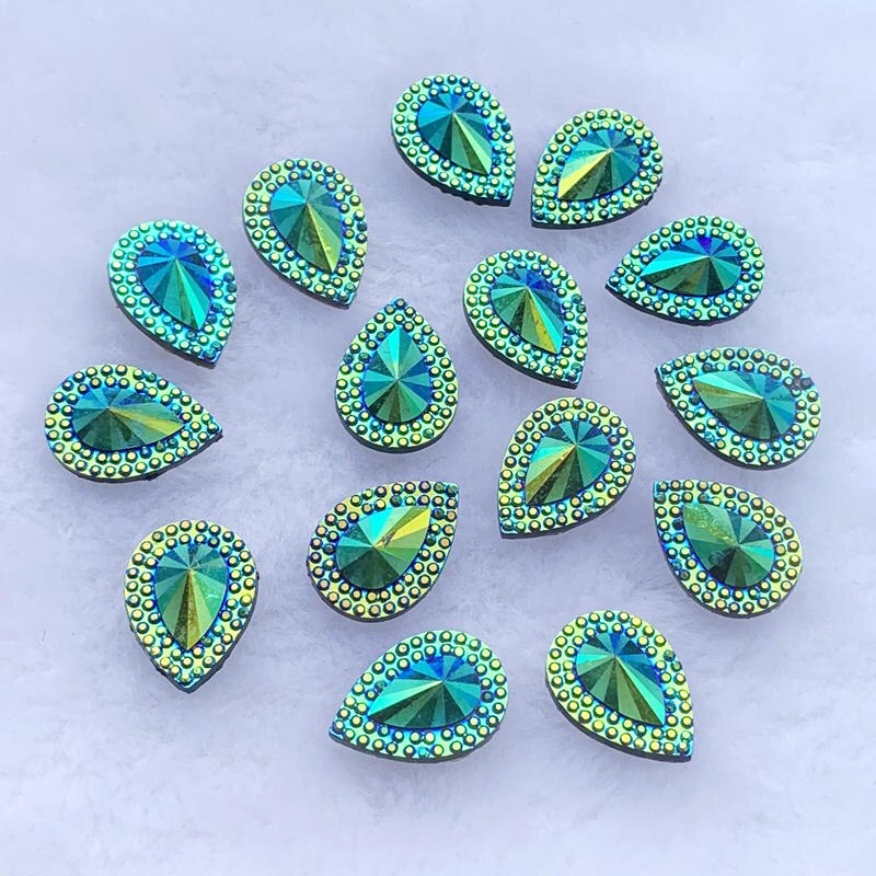 20 stks 13*18mm Water Nail Rhinestones Crystal Gems AB Strass Stenen Zaden Diamant Nail Art decoraties Manicure Gereedschap