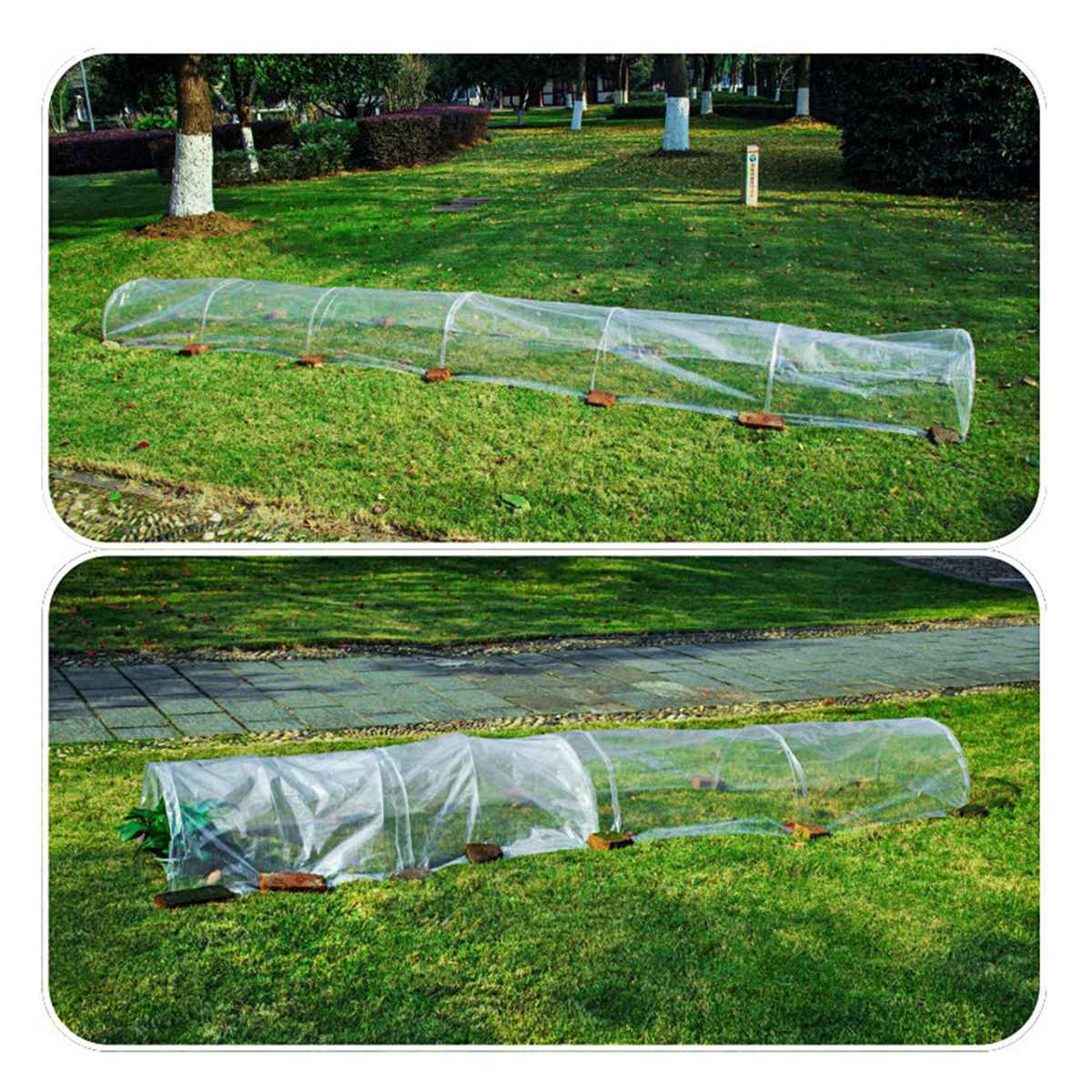 5M Long Tunnel Garden Greenhouse Grow Protect Plants Transparent PE for Garden Plant Shelter Farm Agriculture