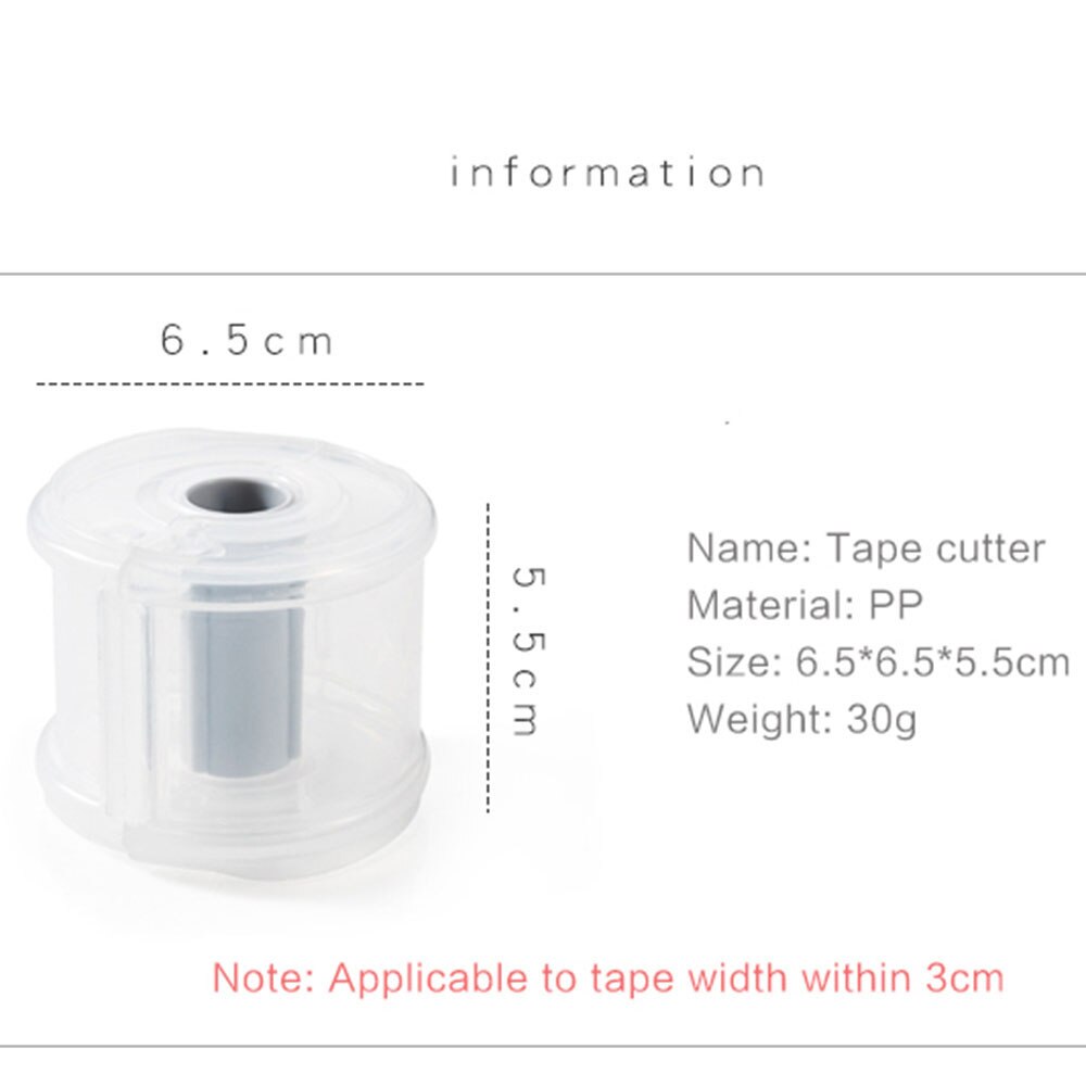 1 Pcs Mini Tape Cutter Portable Plastic Tape Cutter School Supplies Art Student Note Paper Cutter