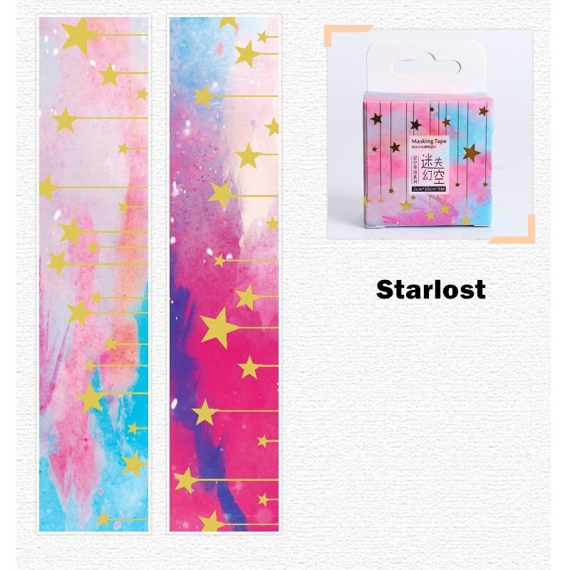 1pcs Starry Star Washi Tape 20mm Galaxy Constellation Meteor Image Adhesive Masking Tapes Home DIY Stickers Decoration A6033: Starlost