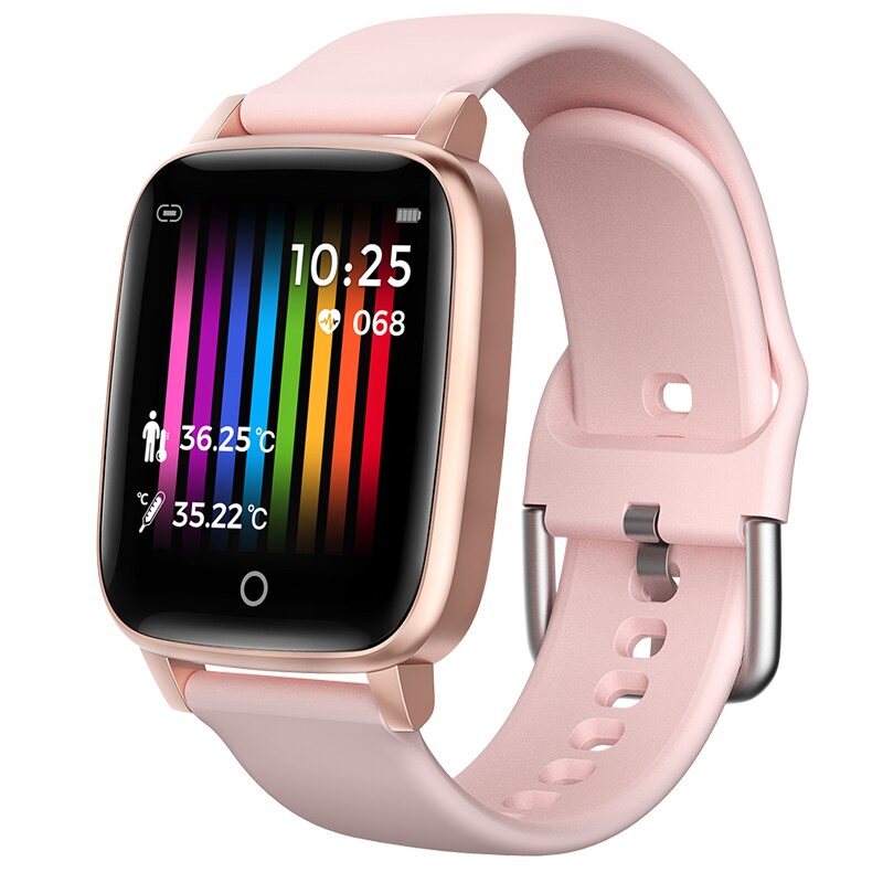 LIGE Smartwatch - Body Temp & Heart Rate Monitor - Fitness Tracker for Android & iOS - 1.3" Display: Pink