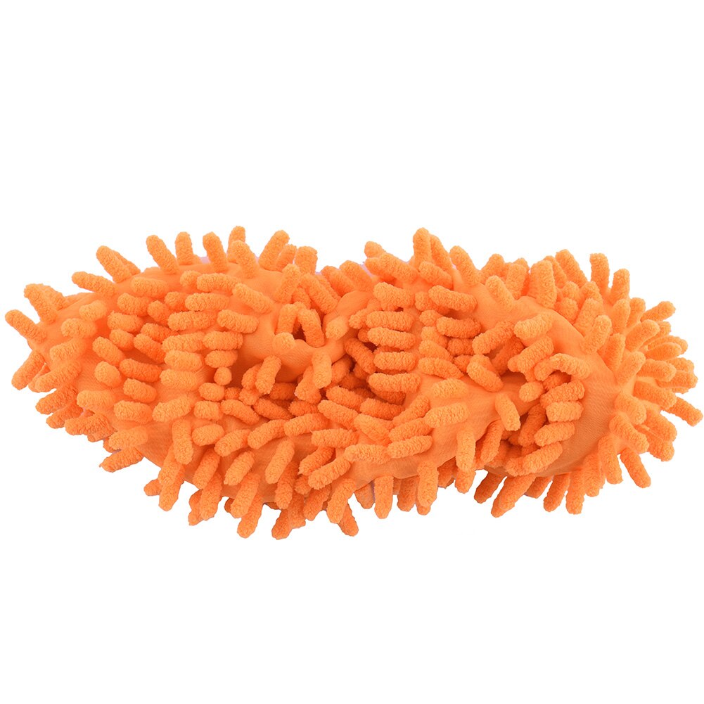 1 Piece Microfiber Mop Floor Cleaning Lazy Fuzzy Slippers House Home Flooring Tools Shoes Bathroom Kitchen Cleaner: Orange