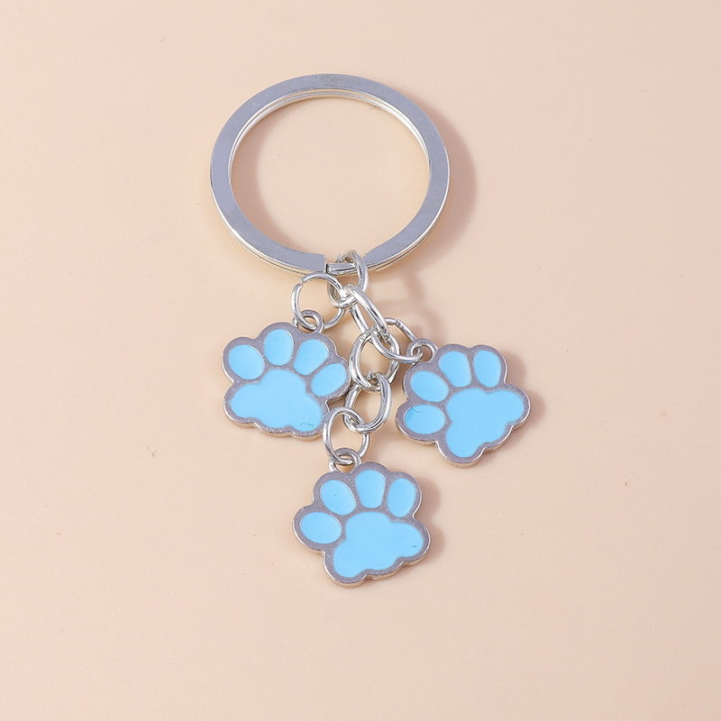 Portachiavi con libellule smaltate carine portachiavi con impronta di gatto portachiavi per auto per donna ciondoli per borsetta per ragazze regali di gioielli DIIY