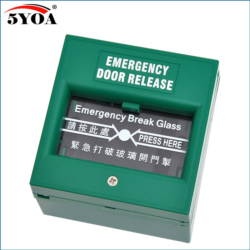 5YOA Emergency Door Release Fire Alarm swtich Break Glass Exit Release Switch Glass Break Alarm Button