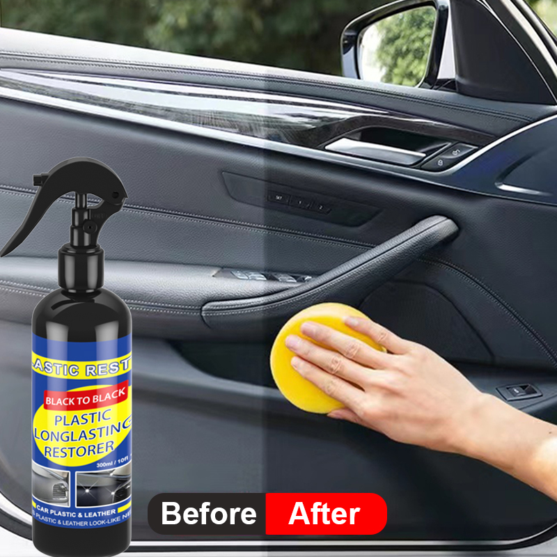 Restaurador de plástico para coche, productos de limpieza de coche con brillo negro, restauración de cuero y plástico, renovador de revestimiento de reparación y pulido automático