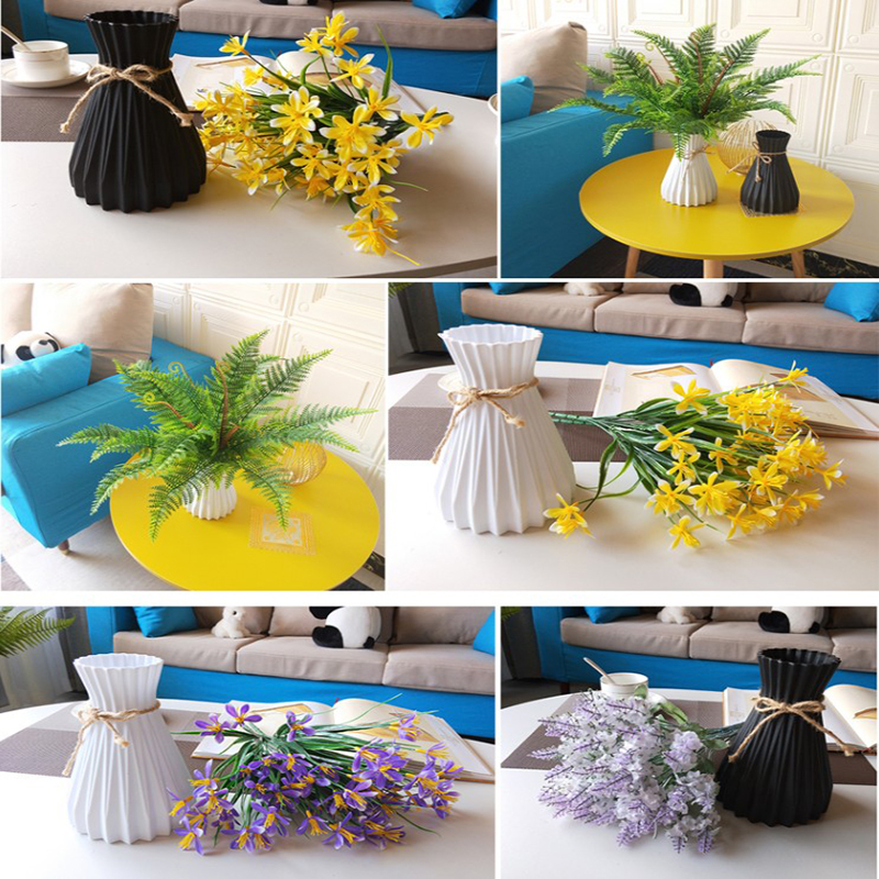 Plastic Vazen Woondecoratie Anti-Keramische Vazen Europese Bruiloft Moderne Decoraties Rotan-Achtige Onbreekbaar Creatieve Eenvoud