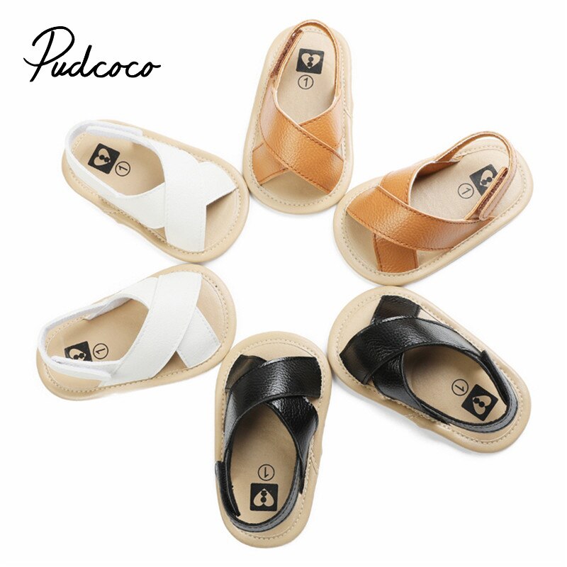 Newest Baby Boys Roma Sandals Cross Hollow Out Soft Sole Summer Beach Shoes First Walkers