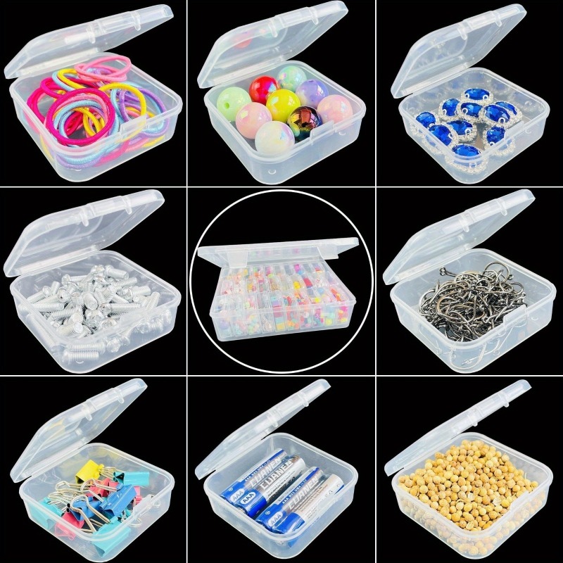 Slitstark plastförvaringslåda med , 14/30 fack och liten behållare - transparent smyckes- och småföremålsorganisatör
