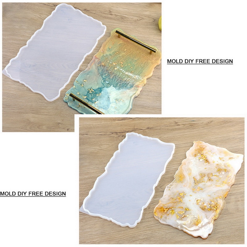 Coaster Molds Resin Casting Silicone Coaster Molds for Cake Fruit Holder Resin Epoxy Tray Coaster Mold Kit