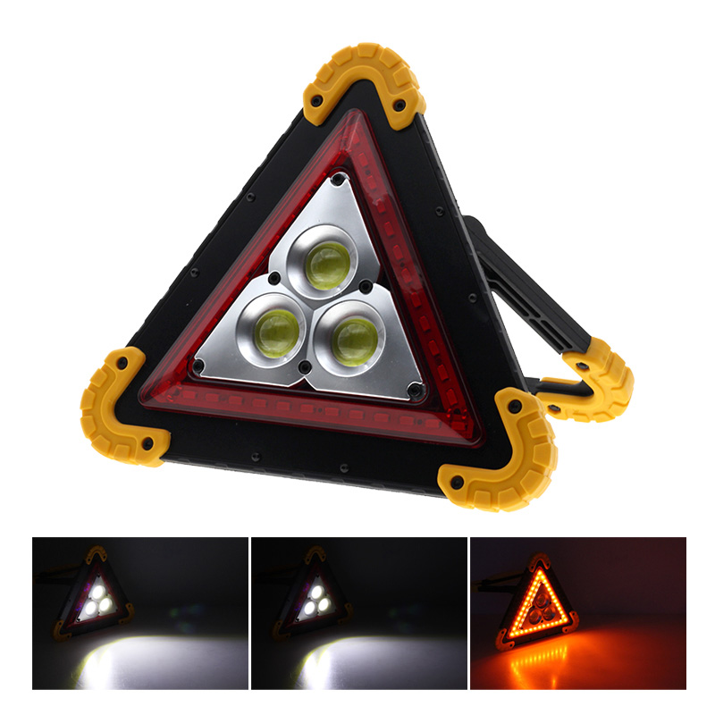 Bärbar nödlampa 30w cob led bil varningslampa utomhus camping lampa usb laddning batteri led spotlight.: W838 / Inget batteri