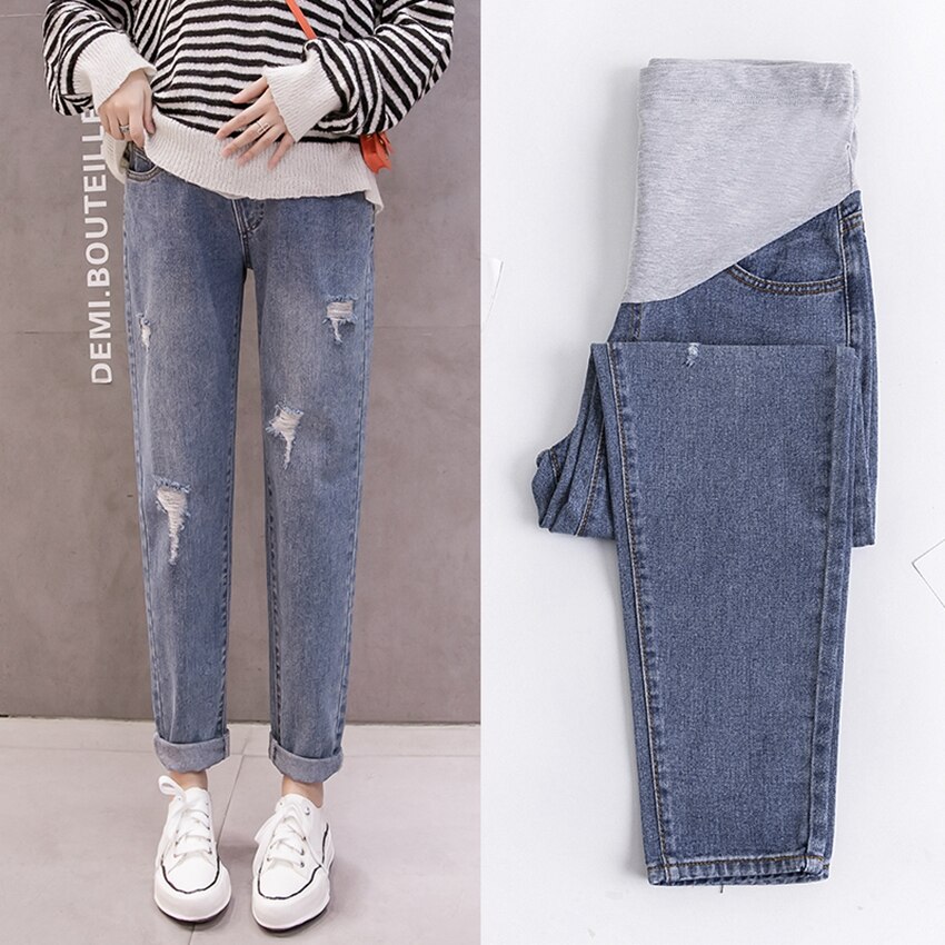 Maternity Wear Spring Jeans Pregnant Woman Daddy Fashionable Maternity Pants Jeans Jeans