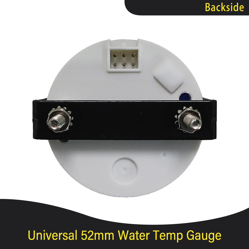 2" Universal Water Temp Meter Car Temperature Gauge Indicator for Engine Motorcycle RV Auto Yacht Boat 12V 24V Red Backlight