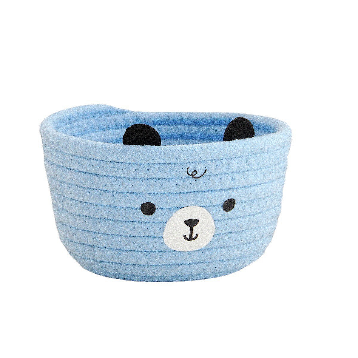 Cute Storage Baskets Rattan Woven Bedroom Household Decor Organizer Case Key Snacks Desktop Sundries Deposit Tidy Box Items: XL / DEEP BLUE