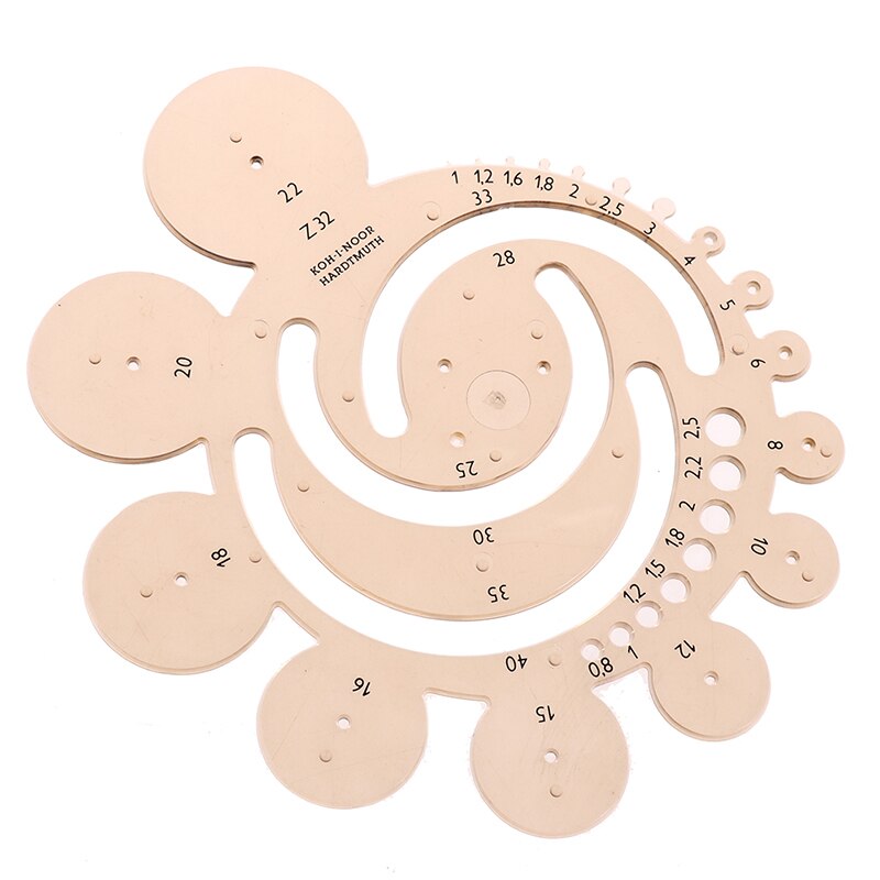 Radius ruler Multifunction Drawing Ruler Mathematics Measuring Drafting Template Drawing Circle Stencil Drawing Cartography