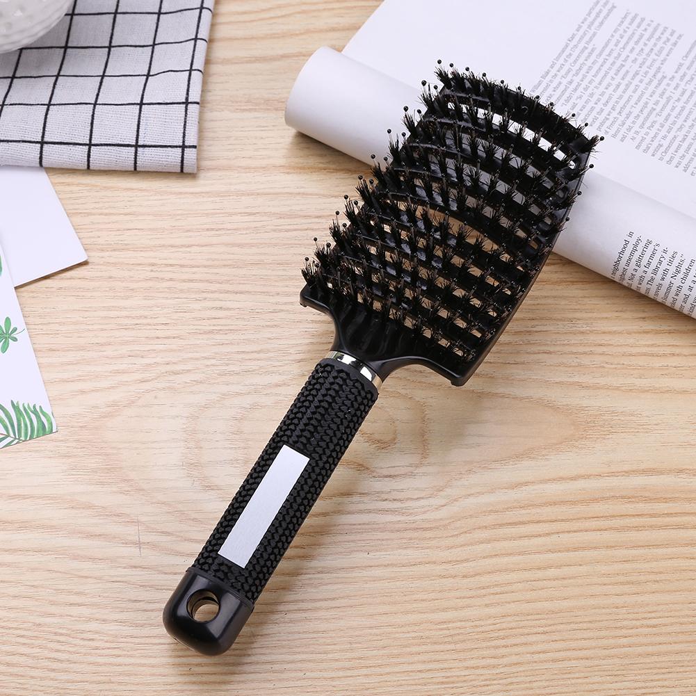 Meisjes Haar Hoofdhuid Massage Kam Haarborstel Varkenshaar Nylon Vrouwen Nat Krullend Ontwarren Haar Borstel Voor Salon Kappers Styling Tools