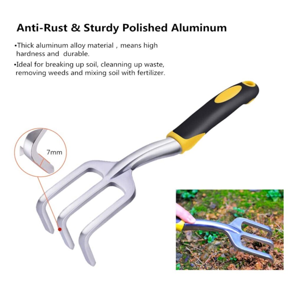 AIVY Garden Tool Aluminum Gardening Hand Tools - Garden Trowel - Hand Shovel - Tilling Hand Rake