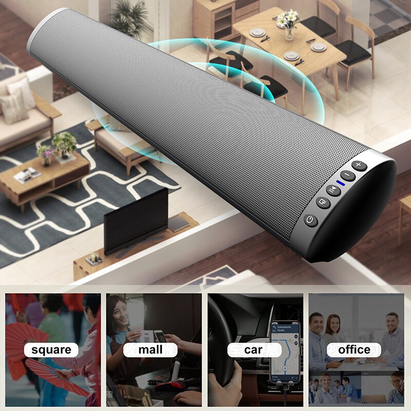 Bluetooth Muur Gemonteerde Soundbar, Verbeterde BS-41A Muur Gemonteerde Tv Bluetooth Connectiviteit Speaker Strip Geluid Bar