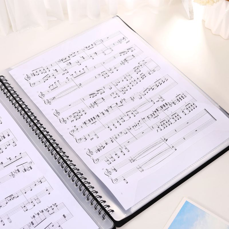 A4 Size Music Score Sheet Document File Folder Storage Organizer 20/30 Pages B2QF