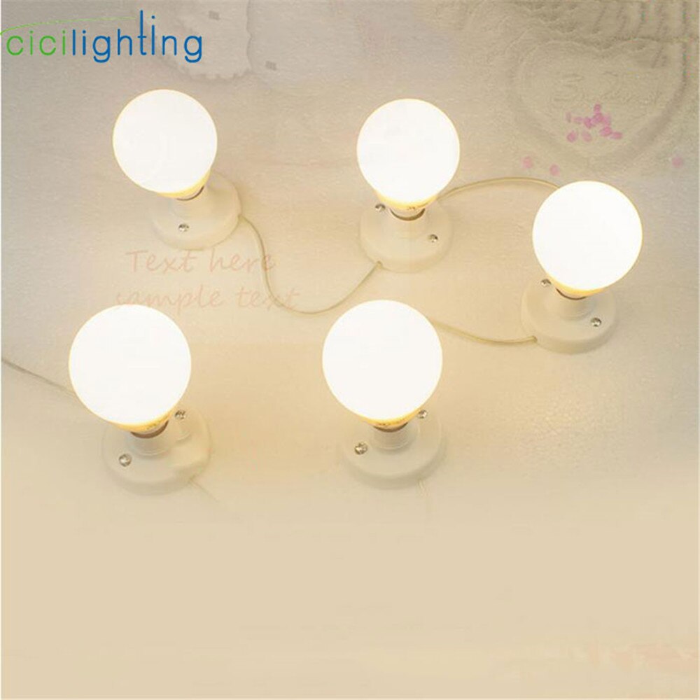 Estilo Hollywood regulable vanidad de luces para espejo con enchufe DIY enchufe en la vanidad iluminación para tocador de maquillaje con Dimmer