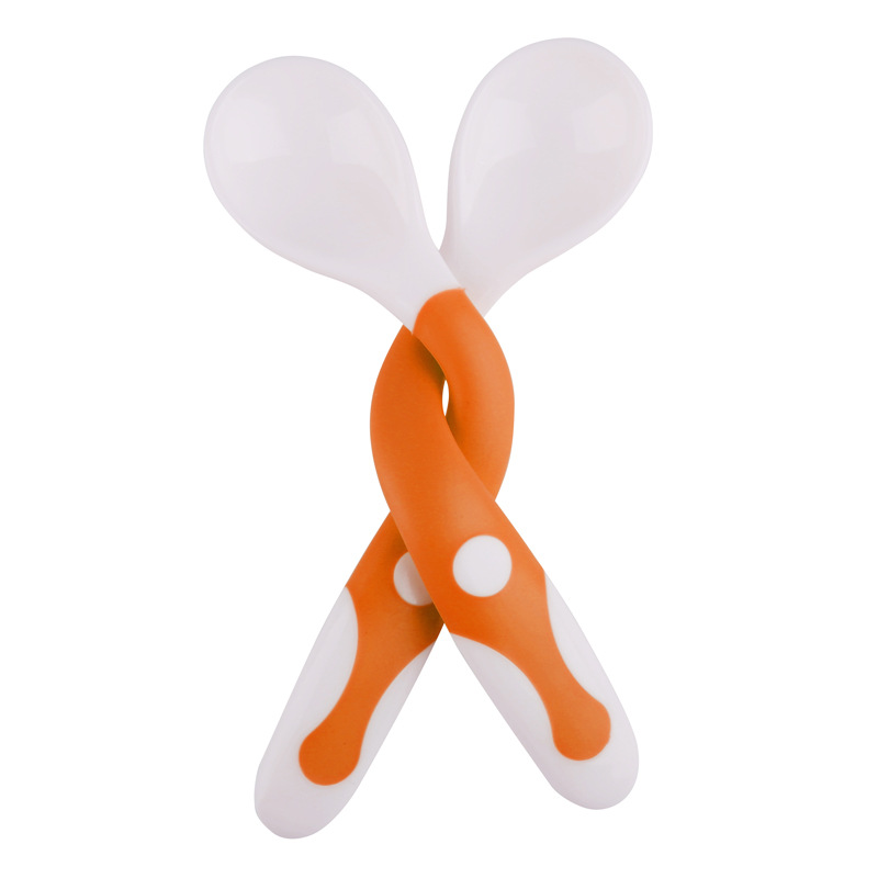 Ensemble de vaisselle pour enfants, cuillère et fourchette incurvées, cuillère à manger pour bébé, cuillère tordue, ensemble de couteaux d&#39;exercice: 1
