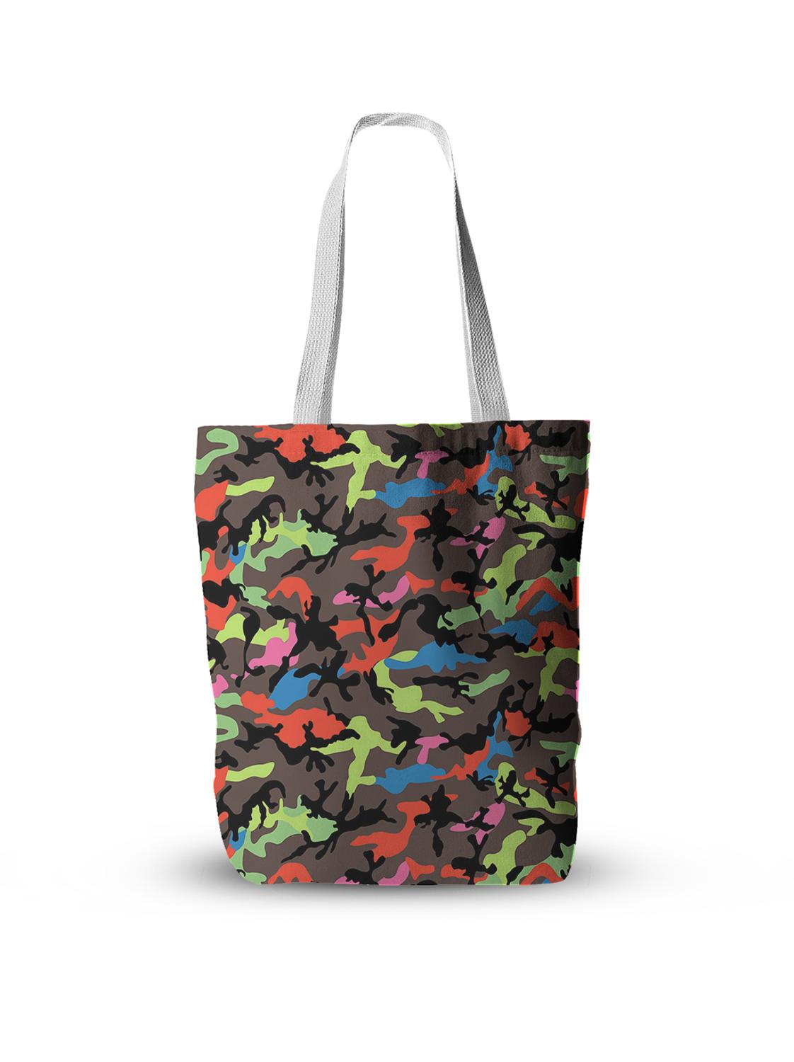 Serie de camuflaje bolso de lona plegable, bolso de compras de gran capacidad, multifunción, de gran: style1