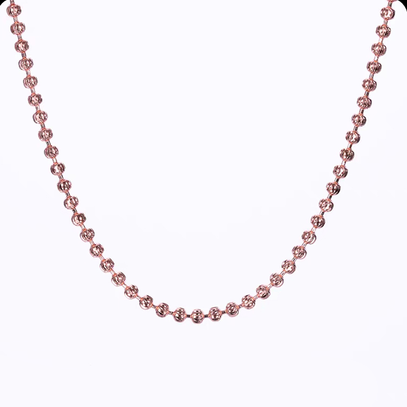 Collana in argento sterlina 925 da 2mm con catena di diamanti scintillanti per donna uomo 40cm - 60cm S925 con perline a sfera con ciondolo a forma di catena gioielli fai da te: Biondo chiaro / 40 centimetri
