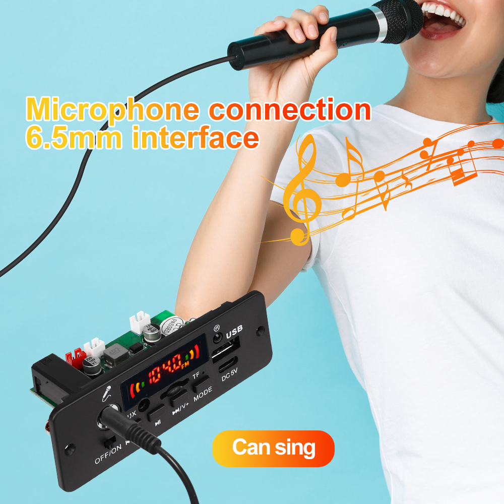 DC 5V MP3-Player 2*5W Verstärker Bluetooth MP3-Decoder Board Auto Musik-Player FM Radio Freis prec heinrich tung Aufzeichnung modul Unterstützung Mikrofon