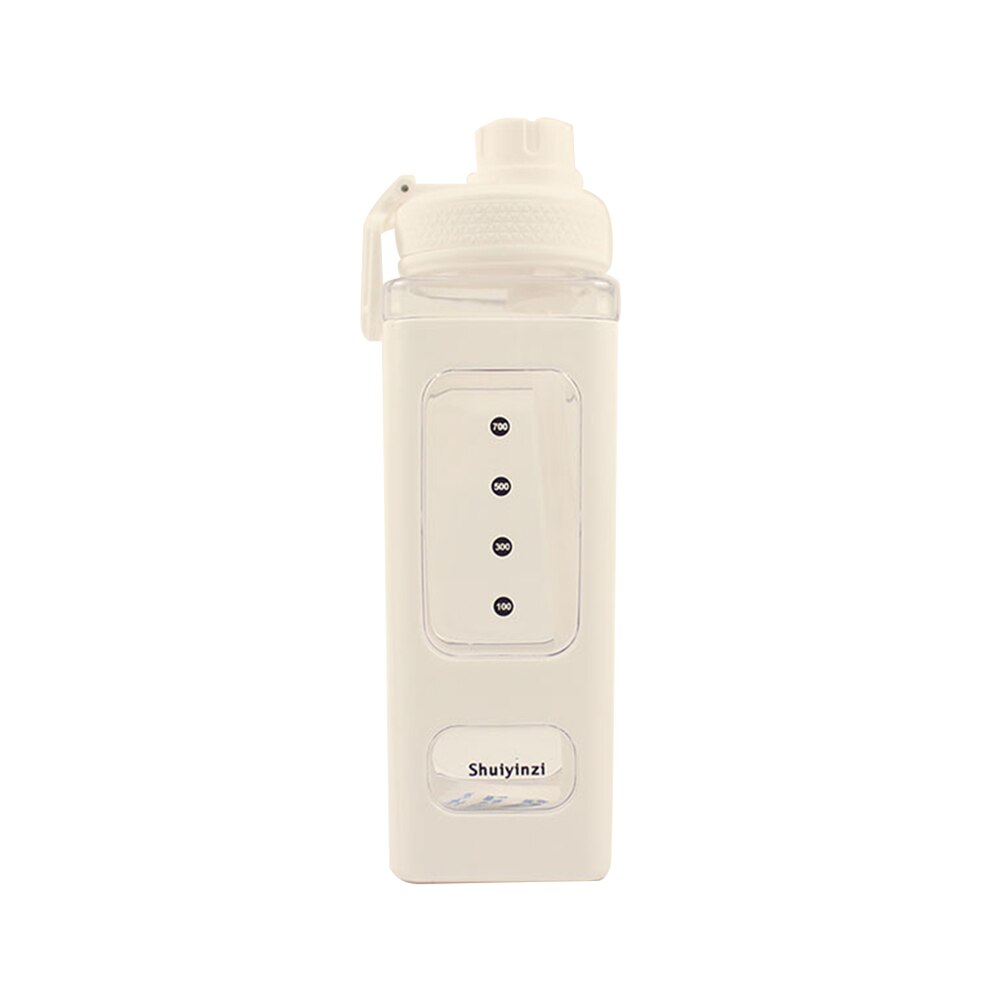 2L Wasser Flasche Stroh Tasse Große Kapazität Hohe Temperatur Kunststoff Wasser Tasse Zeit Skala matt draussen Sport Schüler Paar Tasse: 900ML A