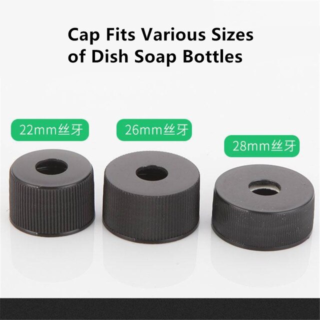Sink Liquid Soap Dispenser Kitchen Detergent Soap Dispenser for Dish Washing Bathroom Shampoo Body Wash Lotion Pump Head: Only Cap