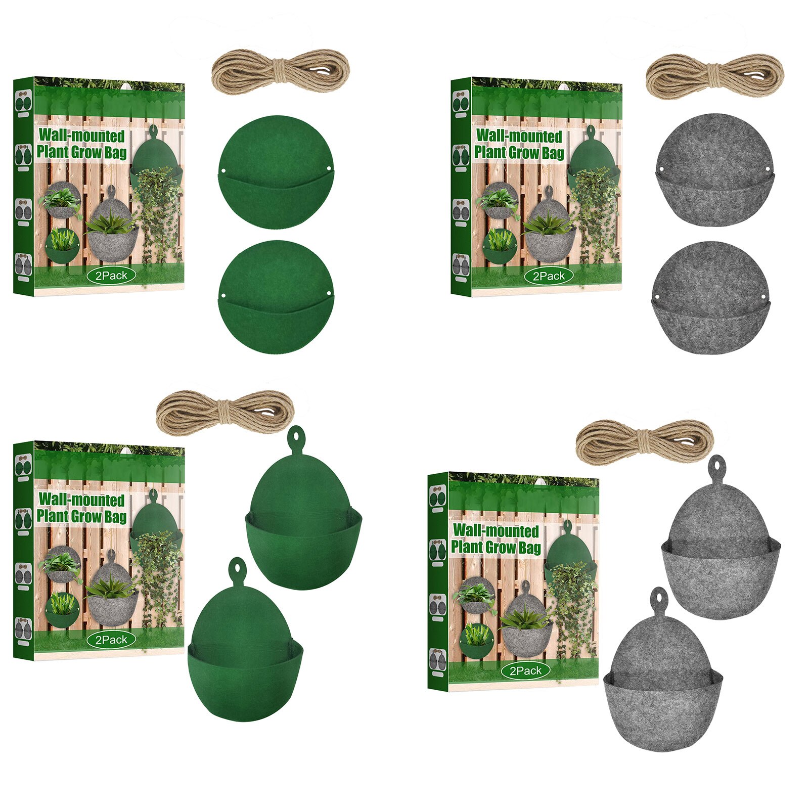 Worki robić uprawy roślin 2 paczki wiszące filcowe donica ogrodowa garnki pojemnik na kwiaty akcesoria robić domu na zewnątrz ogrodów