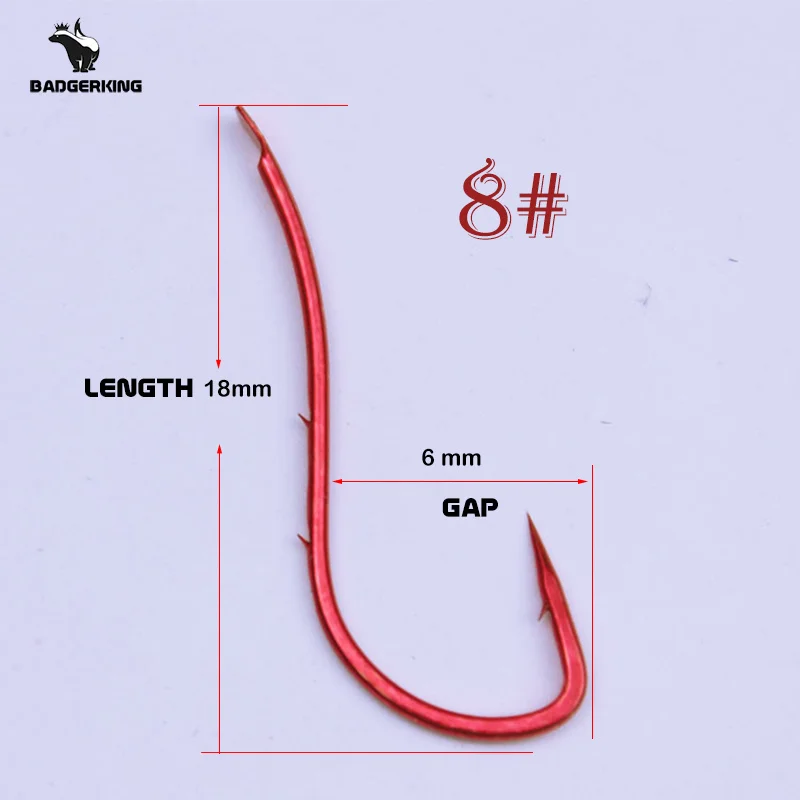 20pcs/lot fishhook for live bait fishing with double shank barbs bait holder fishook beach fishing hooks: WHITE