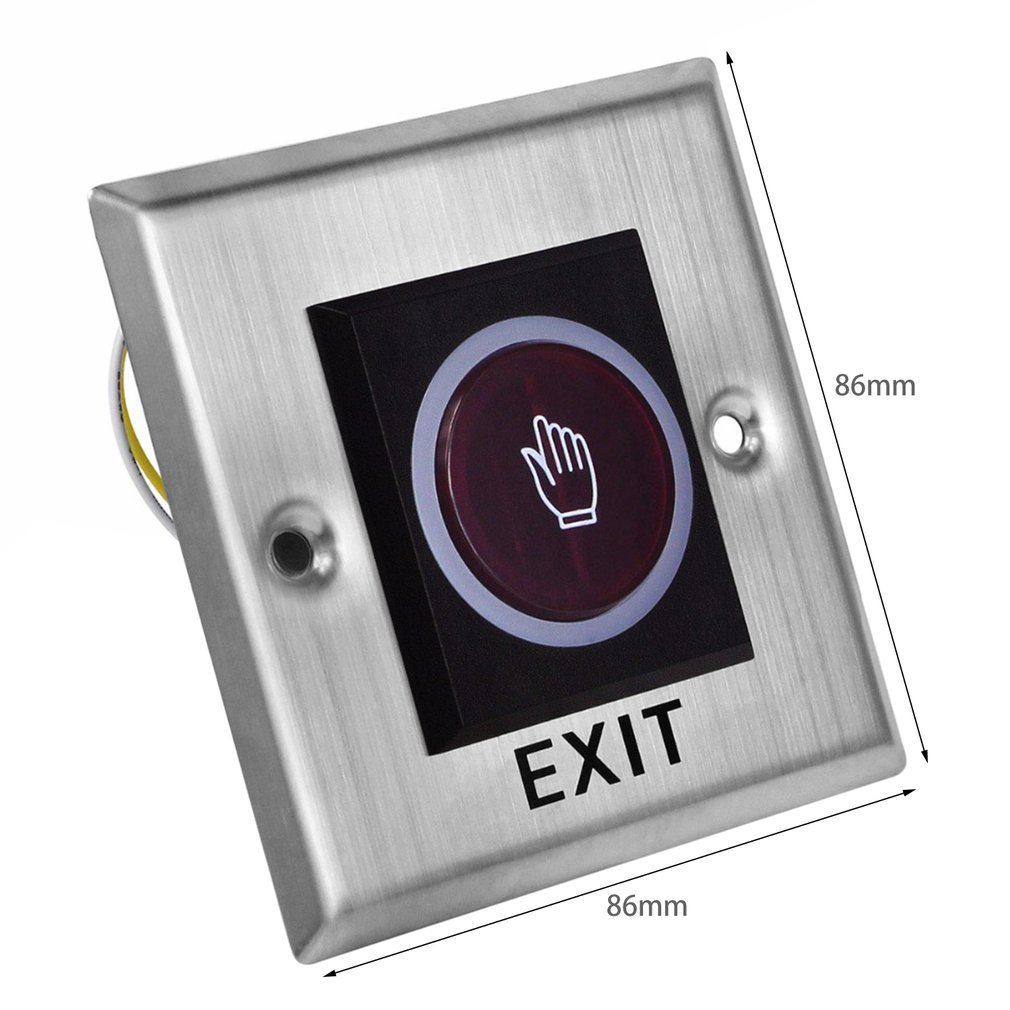 Push Touch Exit Button Door Exit Release Button Security Access Control System With LED Indicator Light For Gate Frame