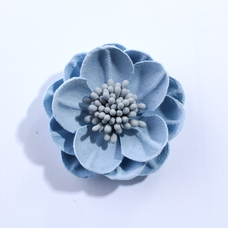 10 pièces 5 CM solide artificielle feutre fleurs pour cheveux accessoires avec étamine bandeau vêtements accessoires U choisir les couleurs