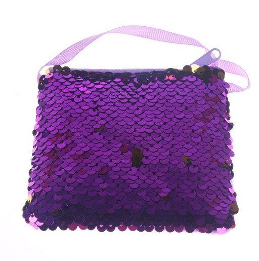 Sirène Paillettes Porte-Monnaie Femmes Sac À Main Parti Zipper Embrayage Sac Enfants Fille Scintillant Bourse: lavender