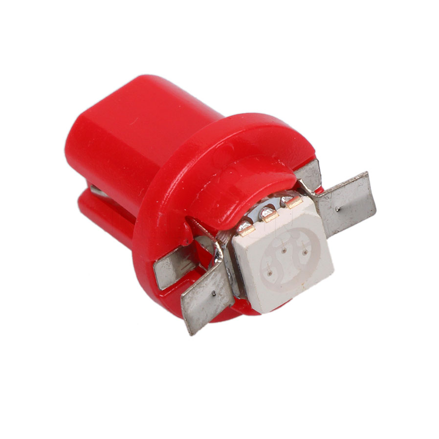 Newest 10pcs colorful B8.5D 509T B8.5 5050 Led 1 SMD T5 Lamp Car Gauge Speedo Dash Bulb Dashboard instrument Light 12v: Red