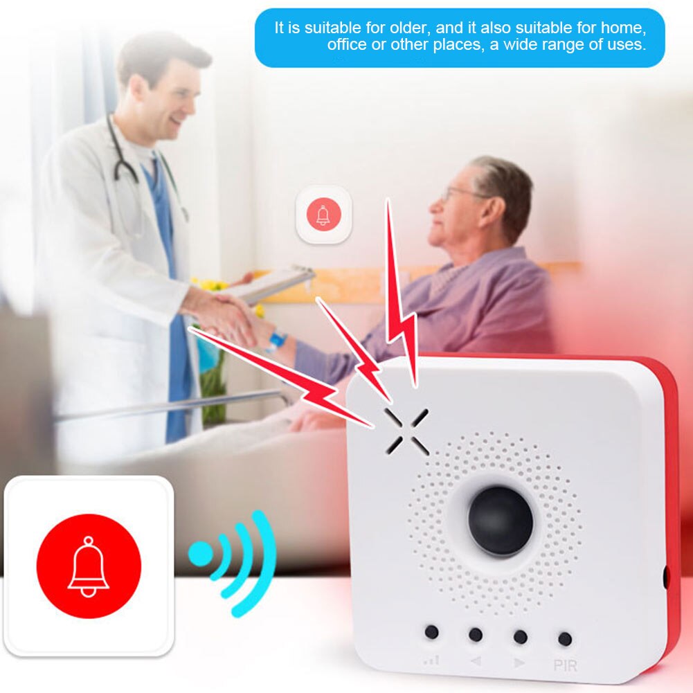 Safety Alarm Patient For Elderly Smart Practical Emergency Nurse Wireless Doorbell Calling Home Office Caregiver Pager ABS