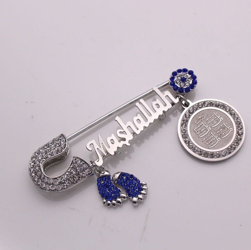 Muslim Islamic Religious Style Pendant Metal Brooch Baby Male and Female Brooch Classic Brooch