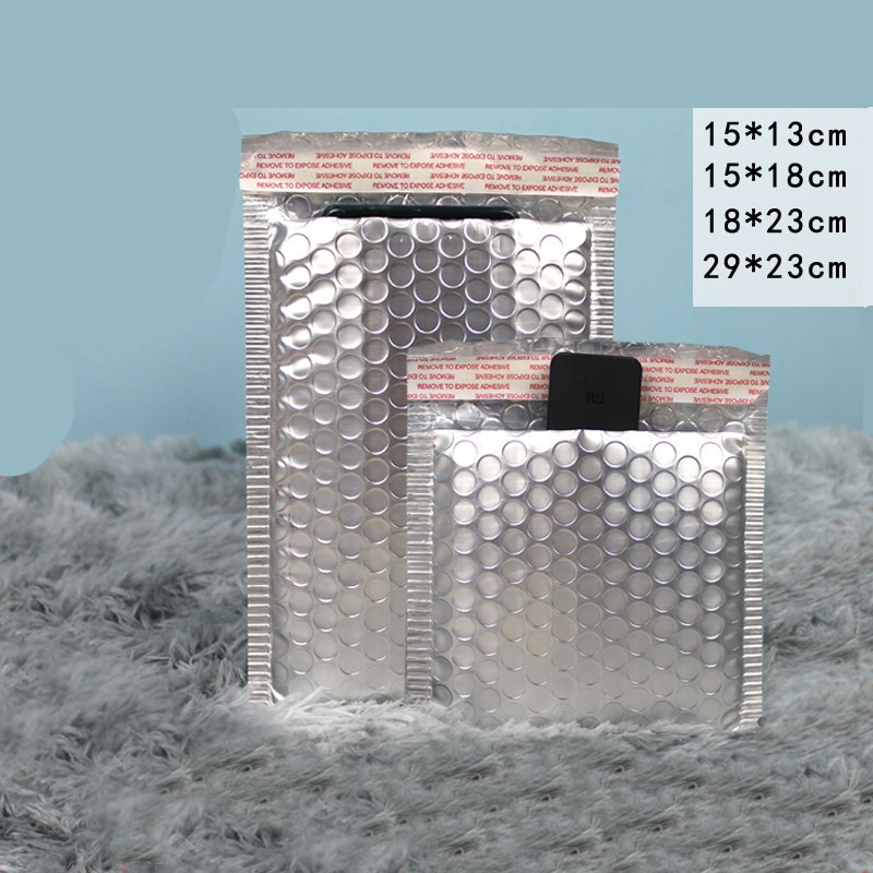 Matte Zilveren Cd/Cvd Verpakking Bubble Mailers Papier Gevoerde Enveloppen Bag Bubble Mailing Envelop Tas