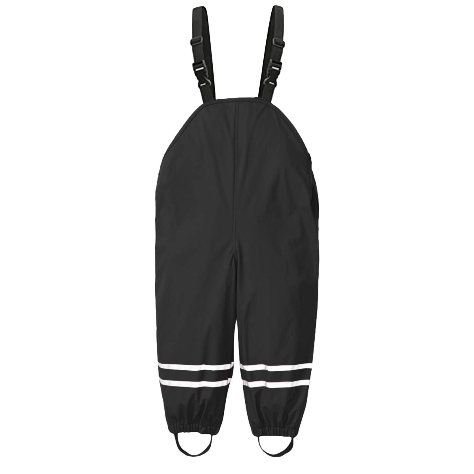 Kids Pvc Outdoor Waterdicht Ademend Taille Steltlopers Rompertjes Broek Schoenen Kinderen Camping Vissen Vork Siamese Regen Broek Laarzen: Black / 3-4 Years