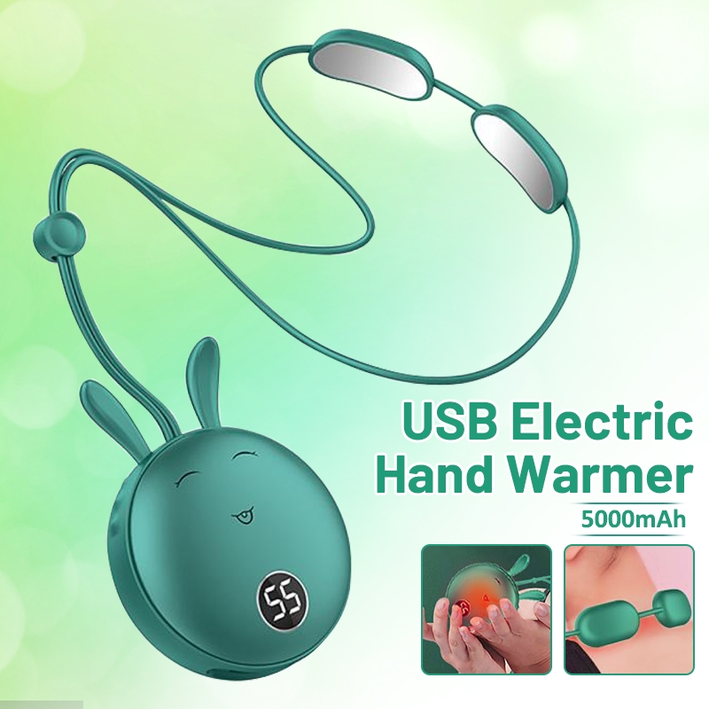Przenośny ogrzewacz robić dłoni z paskiem na szyję elektryczny podgrzewacz robić rąk regulacja temperatury USB akumulator mini grzejnik ciepła ręka i szyja