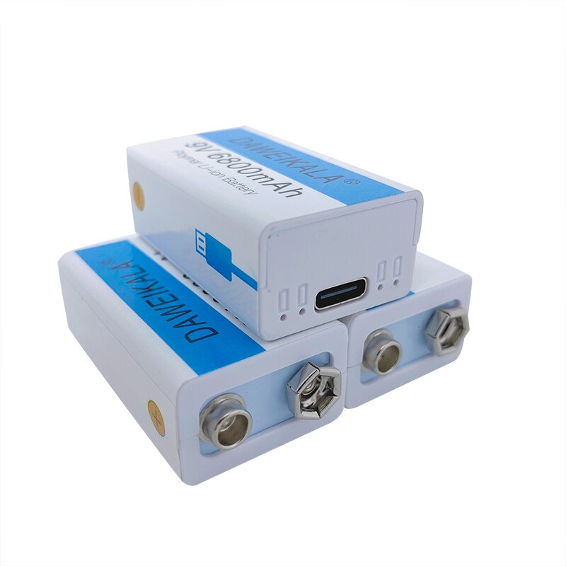 9V battery Rechargeable li-ion battery Micro USB Battery 9v battery lithium for Multimeter Microphone Toy +USB charging cable